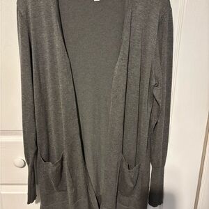 Nine West Charcoal Open Front Cardigan